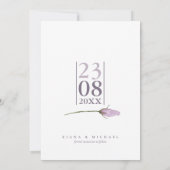 Floral Sparkles Wedding Mauve V2 ID889 Save The Date (Achterkant)