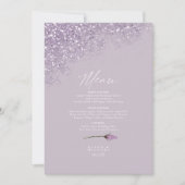 Floral Sparkles Wedding Menu4 Mauve ID889 (Voorkant)