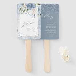 Floral Sparkles Wedding Party of Program Bl ID889 Handwaaier