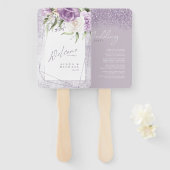 Floral Sparkles Wedding Party of Program ID889 Handwaaier (Voorkant en achterkant)