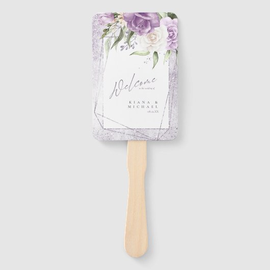 Floral Sparkles Wedding Party of Program ID889 Handwaaier (Voorkant)