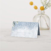 Floral Sparkles Wedding Table Dusty Blue ID889 Plaatskaartje (Achterkant)