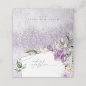 Floral Sparkles Wedding Table Mauve ID889 Plaatskaartje (Buitenkant ongevouwen)