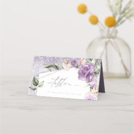 Floral Sparkles Wedding Table Mauve ID889 Plaatskaartje