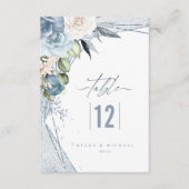 Floral Sparkles Wedding Table Number ID889 Kaart (Voorkant)