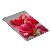 Floral, speciaal gepersonaliseerd voor Red Asiatic Notitieboek (Rechterzijde)