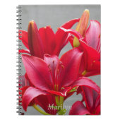 Floral, speciaal gepersonaliseerd voor Red Asiatic Notitieboek (Voorkant)