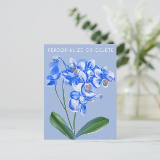 Floral, speciaal gepersonaliseerd voor witte en bl briefkaart (Staand voorkant)