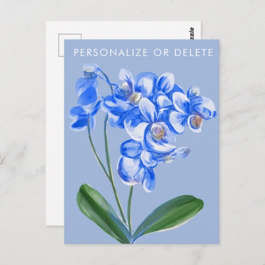 Floral, speciaal gepersonaliseerd voor witte en bl briefkaart (Voorkant / Achterkant)