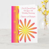 Floral Specialized 14th Wedding Jubileum Kaart (Gele Bloem)