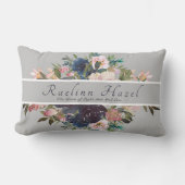 Floral Specialized Betekenis Baby Girl Naam Kussen (Voorkant)