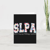 Floral Speech Language Pathology Istant Slpa Appre Kaart (Voorkant)