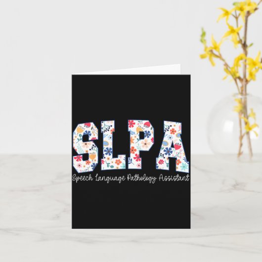 Floral Speech Language Pathology Istant Slpa Appre Kaart (Gele Bloem)