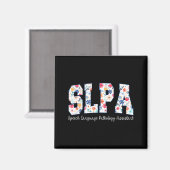 Floral Speech Language Pathology Istant Slpa Appre Magneet (Voorkant / Achterkant)