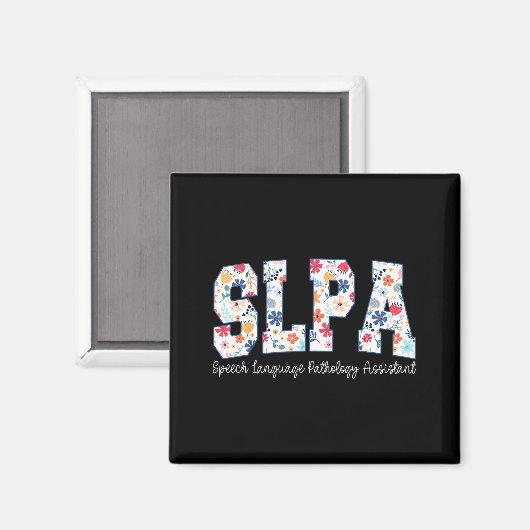 Floral Speech Language Pathology Istant Slpa Appre Magneet (Voorkant / Achterkant)