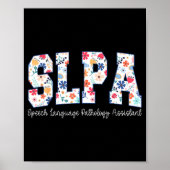Floral Speech Language Pathology Istant Slpa Appre Poster (Voorkant)