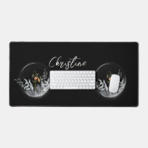 Floral sphere Desk mat