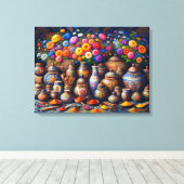 "Floral Spice Bazaar" Canvas Afdruk (Insitu (Houten vloer))