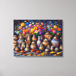 "Floral Spice Bazaar" Canvas Afdruk