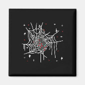 Floral Spider Web Lazy Halloween Costume Cute Magneet (Voorkant)