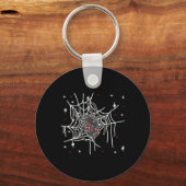 Floral Spider Web Lazy Halloween Costume Cute Sleutelhanger (Voorkant)
