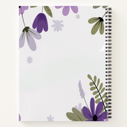 Floral Spiral Bound Notitieboek (Achterkant)