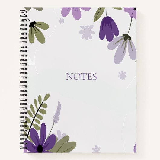 Floral Spiral Bound Notitieboek (Voorkant)