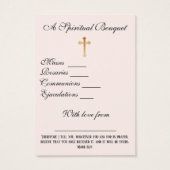 Floral Spirituele Bouquet Prayer Heilige Kaart (Achterkant)