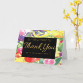 Floral Splash Bedankt Kaart (Gele Bloem)