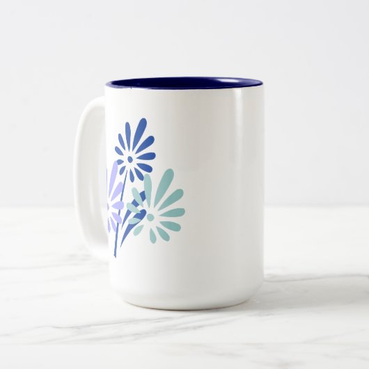 Floral Splashes Coffee Mok (Voorkant links)