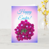 Floral Splendor Happy Pasen Kaart (Gele Bloem)