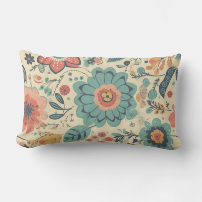 Floral Splendor Lumbar Pillow Kussen (Voorkant)