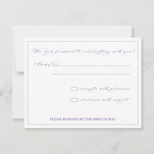 Floral Splendor RSVP Kaartje (Voorkant)