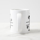 Floral Split Gepersonaliseerd alfabet monogram Let Grote Koffiekop (Achterkant)