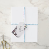 Floral Spooky Halloween Verjaardagsfeest Cadeaulabel (Met Touw)