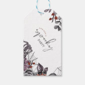 Floral Spooky Halloween Verjaardagsfeest Cadeaulabel (Voorkant)