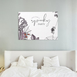 Floral Spooky Halloween Verjaardagsfeest Perfect Poster