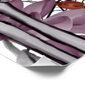 Floral Spooky Halloween Verjaardagsfeest Perfect Poster (Hoek)