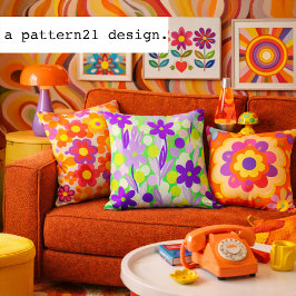 Floral Spots in lime green pattern Kussen