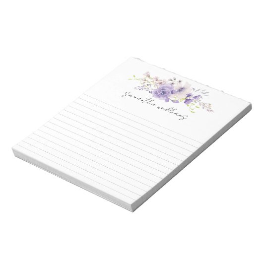  floral spray aangepaste notitieblok (Linkerzijde)