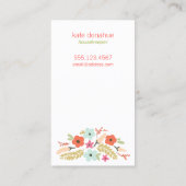 Floral Spray Bottle House Cleaning Business Visitekaartje (Achterkant)