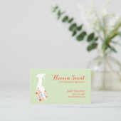 Floral Spray Bottle House Cleaning Logo Business Visitekaartje (Staand voorkant)