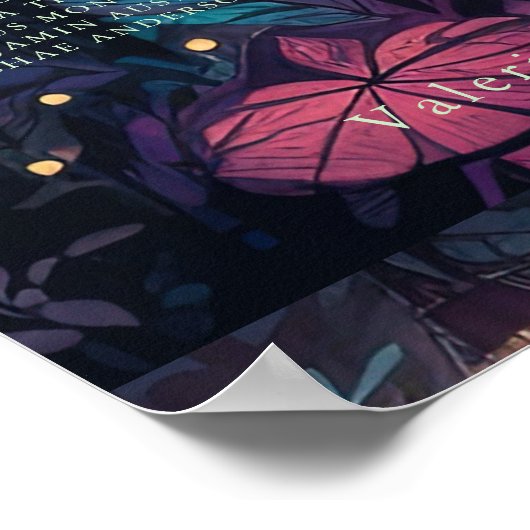 Floral Spray Fantasy Art 6 -Tables Seating Chart Poster (Hoek)