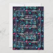 Floral Spray Fantasy Art Engagement Party Kaart (Achterkant)