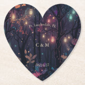 Floral Spray Fantasy Art gepersonaliseerd Kartonnen Onderzetters (Voorkant)