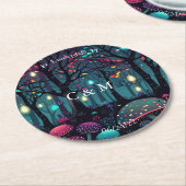 Floral Spray Fantasy Art Ronde Kartonnen Onderzetter (Gebogen)