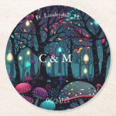 Floral Spray Fantasy Art Ronde Kartonnen Onderzetter (Voorkant)