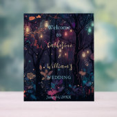 Floral Spray Fantasy Art Wedding Acryl Bord (Neutraal)