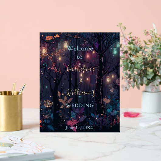 Floral Spray Fantasy Art Wedding Acryl Bord (Huwelijk)