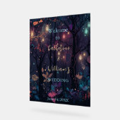 Floral Spray Fantasy Art Wedding Acryl Bord (Hoek)